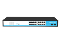 Поддержка VLAN гигабита переключателя сети 16 гаван POE полная с 2 портами волокна
