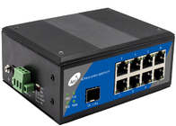 Гигабит 1 SFP промышленного переключателя волокна локальных сетей POE полный и 8 портов POE