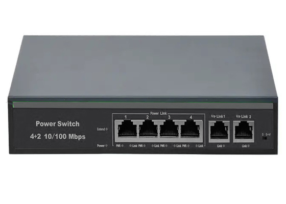 6 электропитание переключателя порта 10/100M POE внутреннее с 250m VLAN