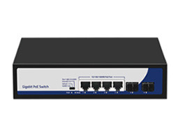переключатель PoE гигабита 6-Port с портами 4*Gigabit PoE + портами SFP uplink 2*Gigabit