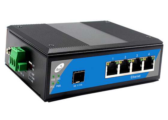 Одномодный одноволоконный SFP-волоконный переключатель с 1 слотом SFP и 4 портами Ethernet