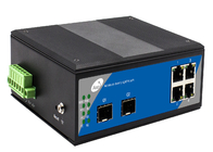 IP40 SFP оптический переключатель одномодный одноволокно с 2 слотами SFP и 4 портами Ethernet