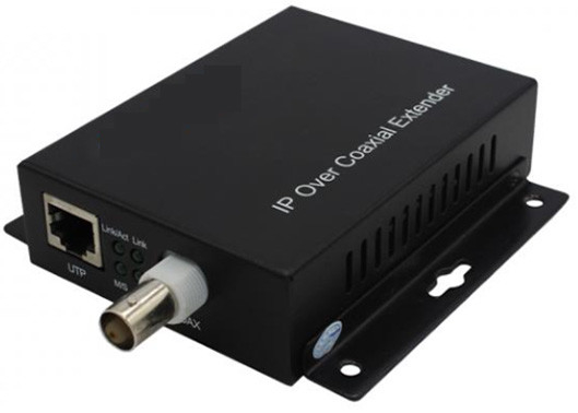 PoE + Ethernet over Coax (EOC) Конвертер 10/100mbps 1,5 км 1 BNC и 1 Ethernet порт