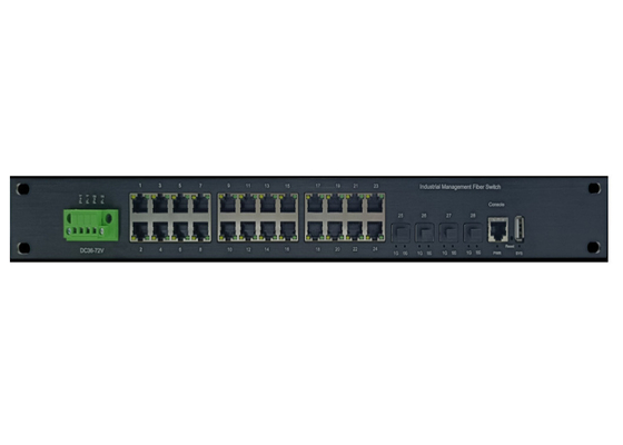 Управляемый промышленный коммутатор Ethernet с 24 портами 10/100/1000Base-T(X) и 4 портами 10G SFP+