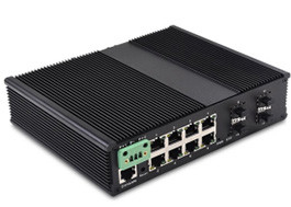 12-портный управляемый коммутатор промышленного Ethernet с 8 10/100/1000Base-T (((X) портом и 4 10G SFP слотом + 1 консольным портом