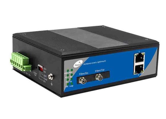 Промышленный переключатель 10/100Mbps 2 POE волокна локальных сетей петли кольца и 2 порта волокна