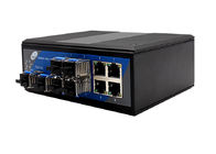 Переключатель волокна 10 гаван локальных сетей с 6 SFP и 4 портами сети стандарта Ethernet