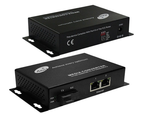 Конвертер 2 средств массовой информации порта сети стандарта Ethernet коммерчески, режим конвертера средств массовой информации оптического волокна одиночный