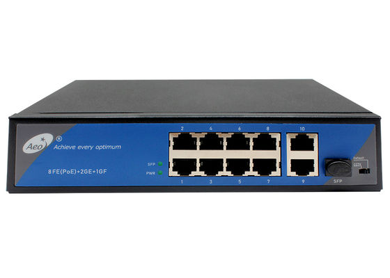 Переключатель наполнителя 250m 10/100M 8 гаван POE IPC с uplink волокна