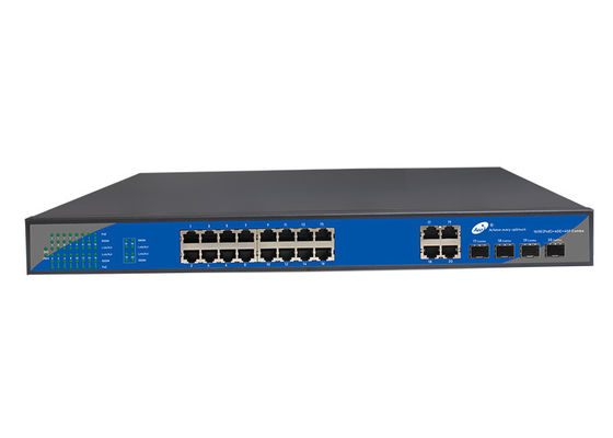Порт переключателя 16 10/100/1000M POE волокна FCC 16 гаван SFP порт 4 гигабит комбинированный