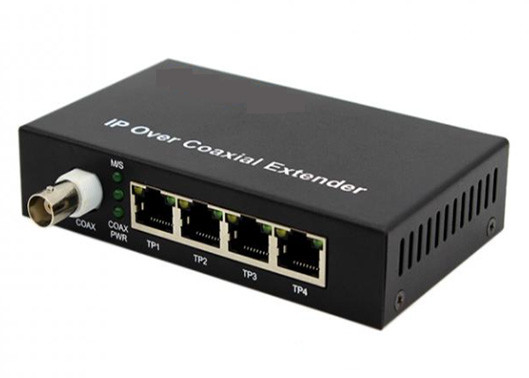 10/100Mbps POE over Coax EOC Converter 2KM с 1 BNC и 4 POE Ethernet портами