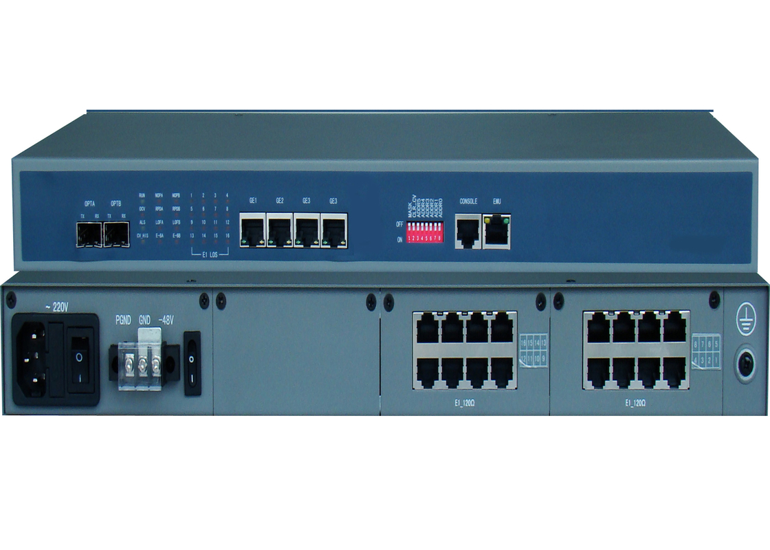 Конвертер E1 с 4/8/16 портами E1 и 4 портами Ethernet и 2 портами SFP