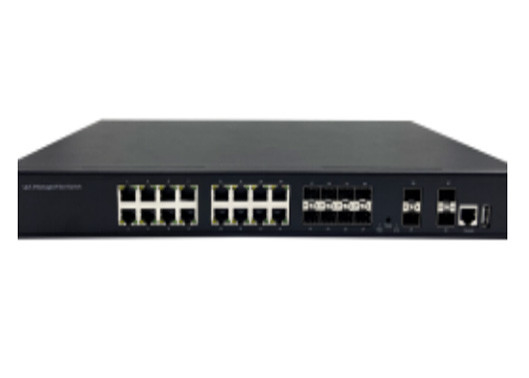10G управляемый коммутатор Ethernet-волокна с 4 портами 1G/10G SFP+ и 16 портами Ethernet +8 1000Mbps SFP